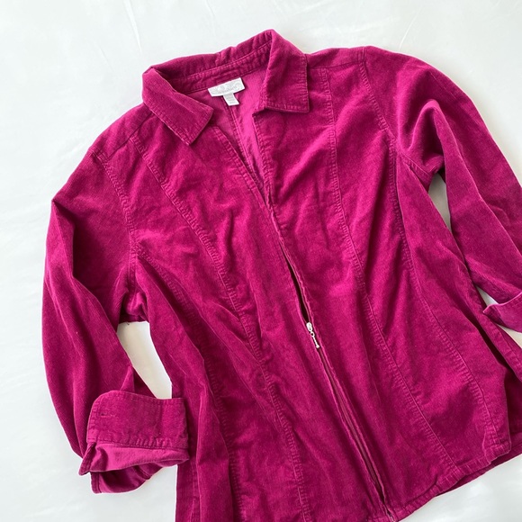 🌸 Magenta “Corduroy” Jacket 🌸 - Picture 3 of 4